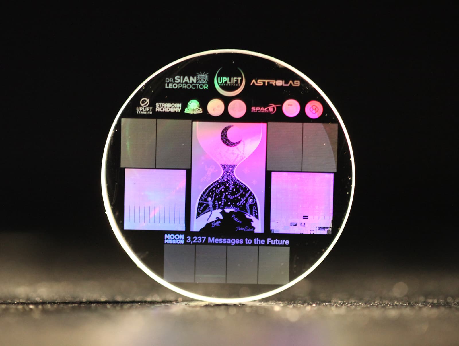 UpLift Stories of Space 5D Memory Crystal for Griffin Mission One lunar landing
