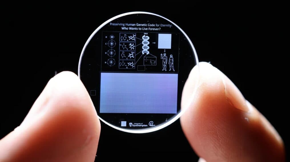 Human genome encoded on 5D Memory Crystal
